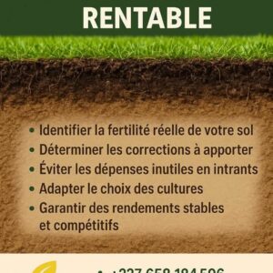 Analyse de terrain d'au moins 5ha